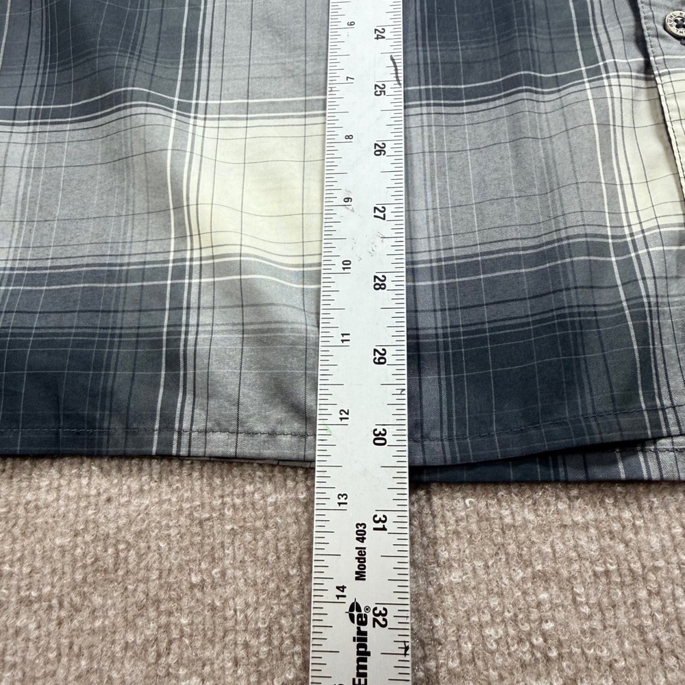 Kuhl Response Short Sleeve Plaid Button Down Shirt Mens XXL Gray 7452 Wicking - Picture 4 of 9